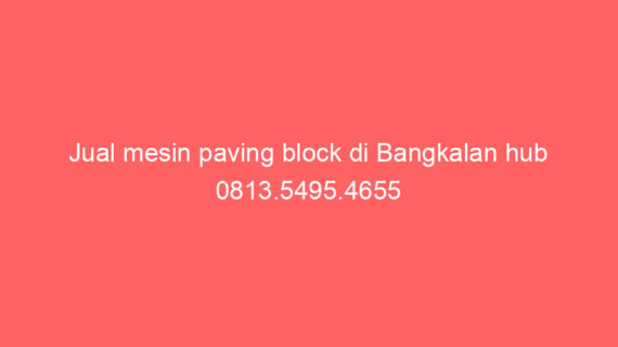 Jual mesin paving block di Bangkalan hub 0813.5495.4655